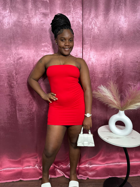 TEXTURED TUBE MINI DRESS