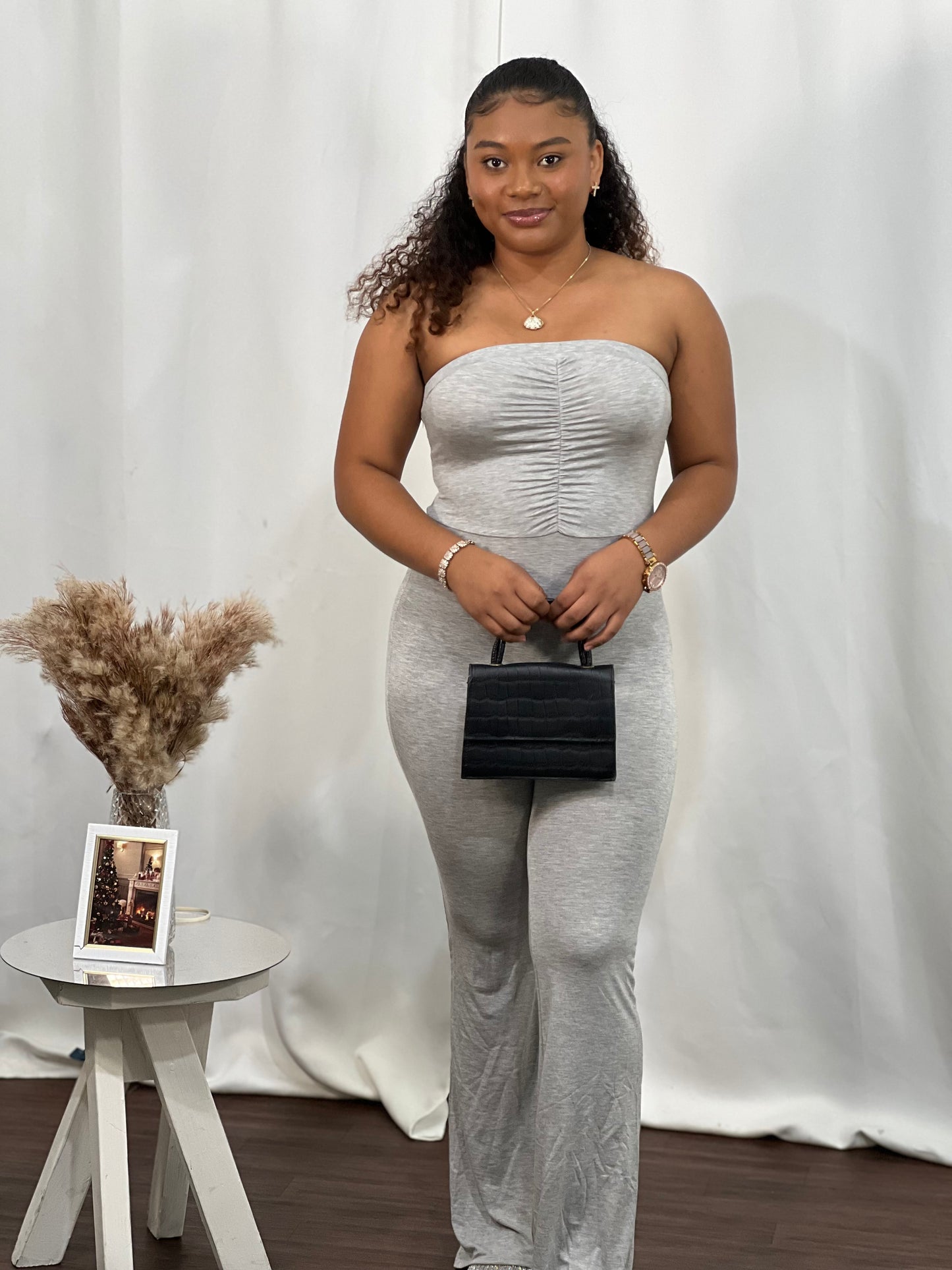 ANGELIC RUCHED TUBE JUMPSUIT
