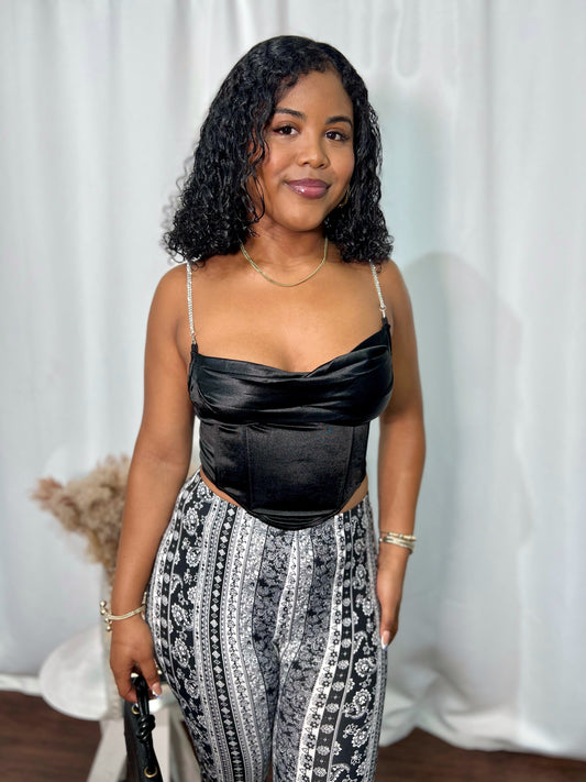 DARK DESIRE CORSET CROP TOP