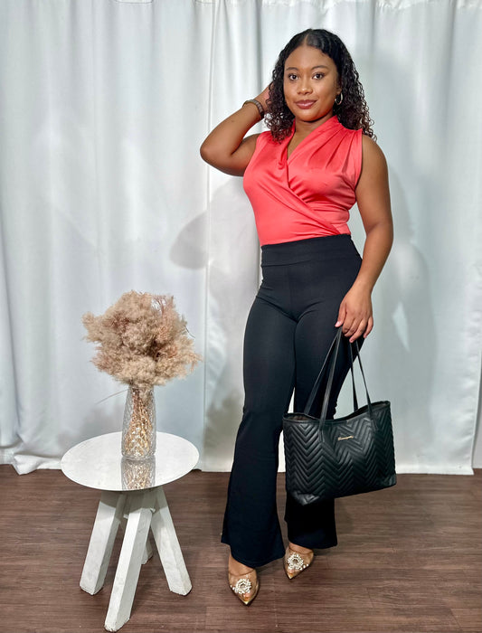 SILKY STRETCHY RUCHED BODY BLOUSE