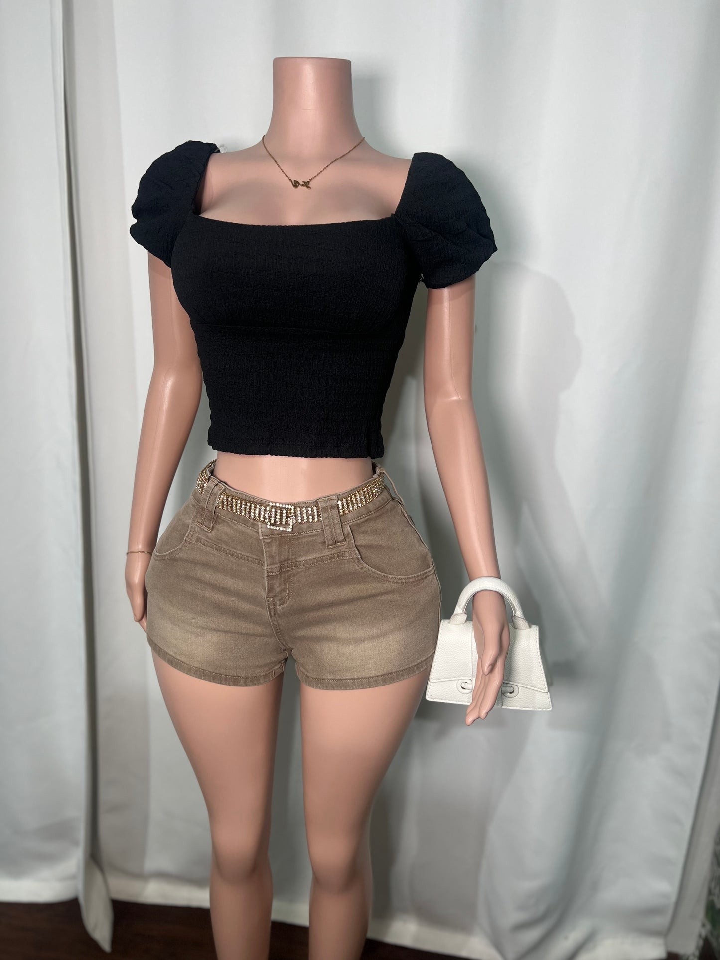 BOLD FORM PUFF SLEEVE CROP TOP