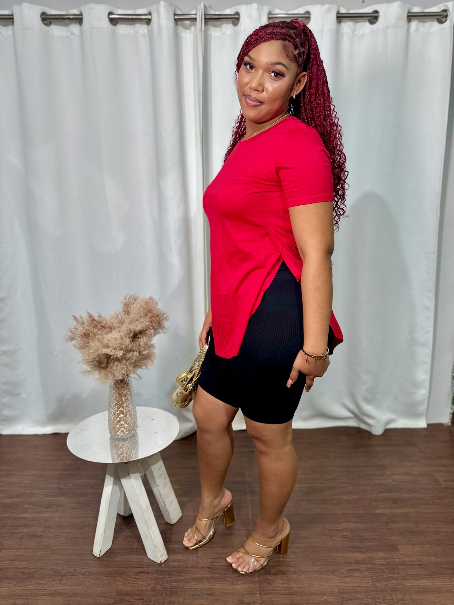 LA LINGER RIBBED BIKER SHORTS