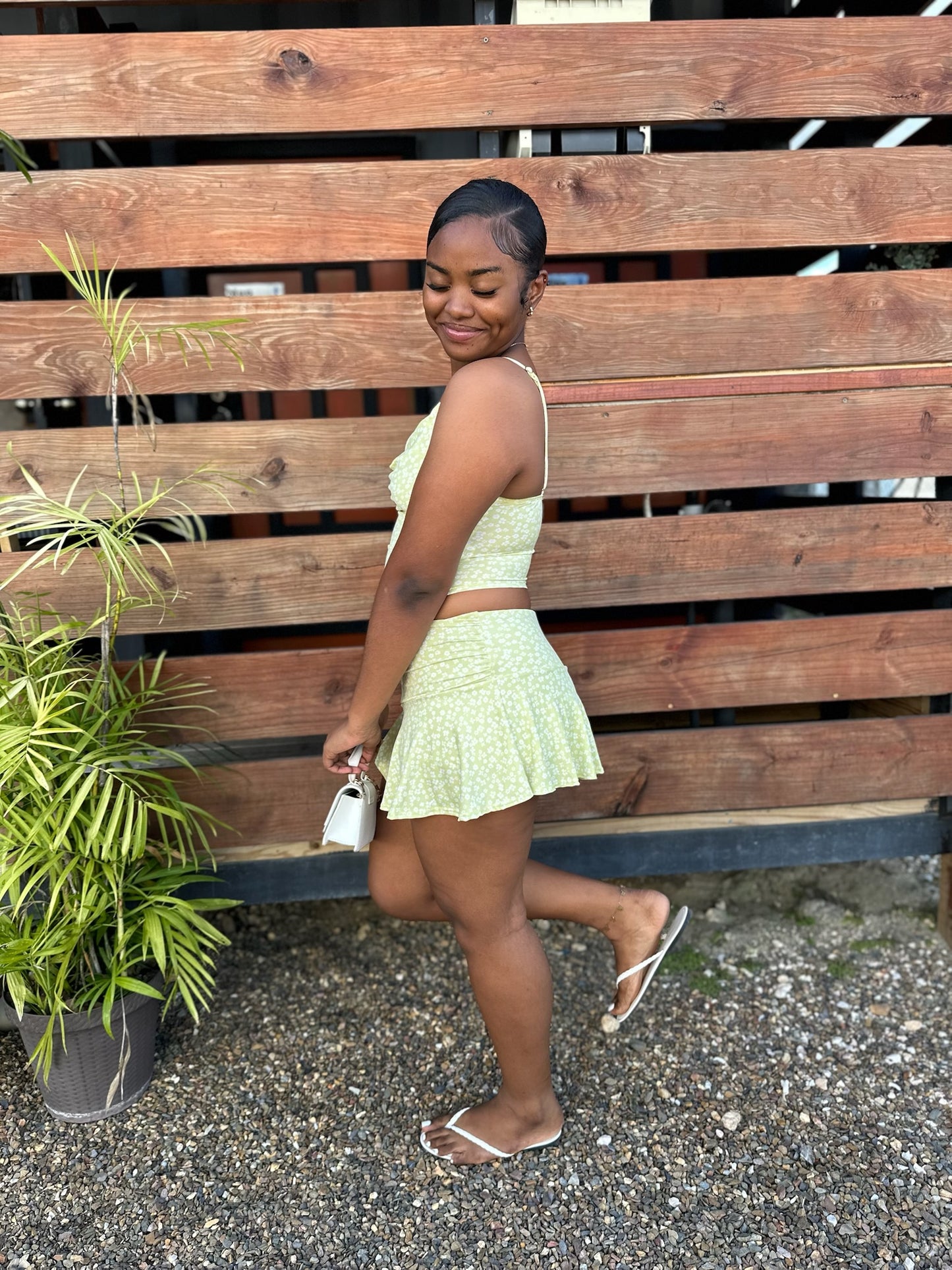 FLORAL SUMMERS MINI SKIRT SET