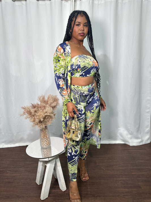 FLORAL 3PC CARDIGAN SET